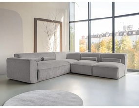 Világosszürke sarokkanapé (jobb oldali) Flex Felix – Miuform