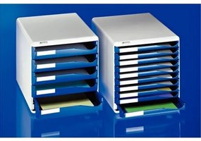 Irattároló, műanyag, 5 fiókos, LEITZ Standard, kék (E52800035)