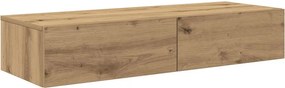 vidaXL Falipolc fiókokkal artisian tölgy 100x36x19 cm műszaki fa