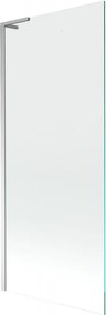 Mexen Next L 1-szárnyú fürdőszobai paraván, 80 x 150 cm, átlátszó, króm - 895-080-000-03-00-01