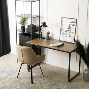 ROSS Íróasztal 120 cm rusztikus tölgy/fekete