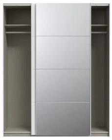 KARO gardróbszekrény tükörrel 170x210 cm fehér