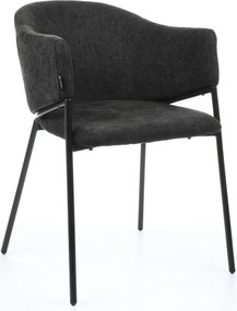 Kárpitozott szék fekete nappaliba, étkezőbe, konyhába modern Argos