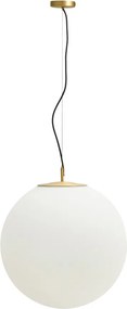 Fehér-aranyszínű függőlámpa üveg búrával ø 10 cm Brisia – Kave Home