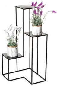 KASKADA virágtartó állvány 85x40 cm fekete