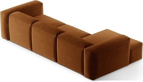 Téglavörös sarokkanapé (bal oldali-heverő résszel) Bergamo – Cosmopolitan Design