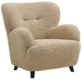 Világosbarna buklé fotel Lunaro – House Nordic