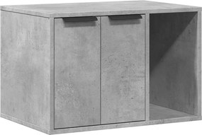 vidaXL betonszürke szerelt fa macskaalomdoboz 60 x 40 x 40 cm
