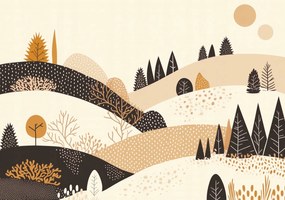 Poszter 100x70cm Ősz a hegyekben