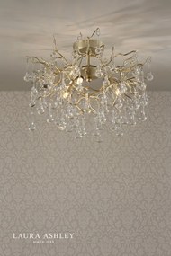 LAURA ASHLEY 3756150-Q WILLOW Kristály Mennyezeti Lámpa Átlátszó, Pezsgő G9 IP20