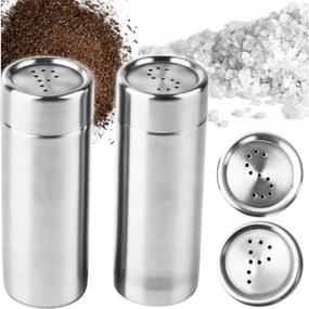 Só- És Borsszóró Szett 2x Acél Sótartó Bors Szett