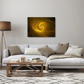 Absztrakt sárga spirál képe (üvegen) (70x50 cm)