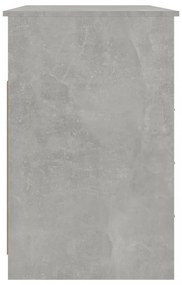 betonszürke szerelt fa íróasztal fiókokkal 102x50x76 cm