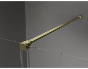 Mexen Velar, tolóajtós zuhanykabin 150 x 70 cm, 8mm szürke üveg, arany matt, 871-150-070-41-55