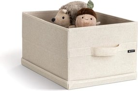 Bézs fedeles textil tárolódoboz 31x41x22 cm Soft Storage Medium – Bigso