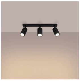 Fekete spotlámpa 6,5x45 cm Gleam – Sollux