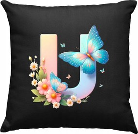 Pillangó párna pillangó U betű fekete