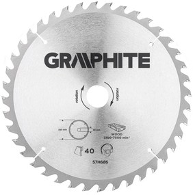 KŐRFŰRÉSZLAP 255*30MM HM 40FOG GRAPHITE