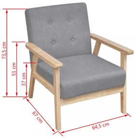 világosszürke szövetfotel