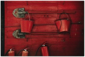 Poszterek 120x80 Tűzoltó szerszámok vödrök