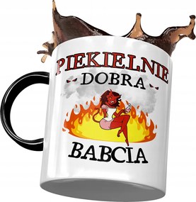 Fekete Bögre Nagymama Napjára Nyomtatott Fotóval