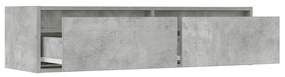 TV szekrény LED világítással beton szürke 100X35,5x25 cm