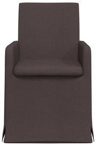 Étkező Székek 2 pcs sötétbarna 57 x 67 x 95 cm szövet