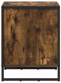 vidaXL Éjjeli asztal fiókkal Füstös tölgy 50 x 39.5 x 50 cm Faanyag