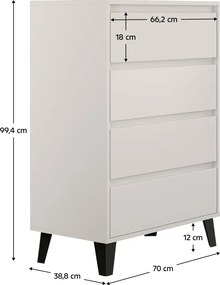 Komód, cashmere, BOGAN NEW 4S70