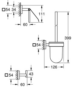 GROHE 41123000 - 3 az 1-ben WC-kiegészítő szett, fényes króm
