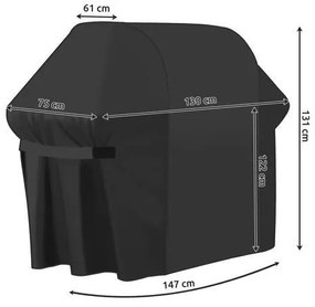 Kerti grill burkolat 131x130x75 cm