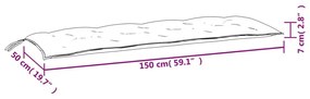 2 db zöld oxford szövet kerti padpárna 150 x 50 x 7 cm