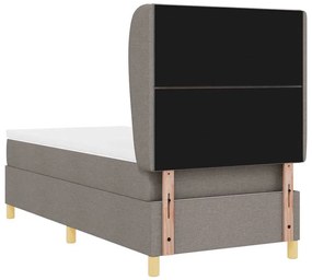 Boxspring ágy matraccal Sötétszürke 90x190 cm Szövet Tópszínű