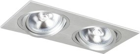 RENDL PASADENA G53 SQ II szálcsiszolt alumínium 230V LED G53 2x15W