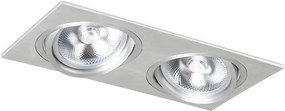 RENDL PASADENA G53 SQ II česaný hliník 230V LED G53 2x15W