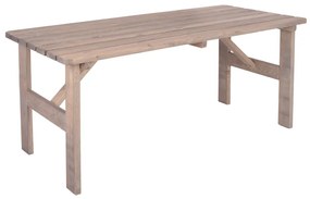 ROJAPLAST VIKING fenyőfából készült kerti asztal 150 cm - szürke ()