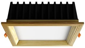APLED-LED Lámpa SQUARE WOODLINE LED/12W/230V 3000K 17x17 cm fenyő tömör fa
