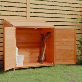 barna tömör fenyőfa kerti fészer 102 x 52 x 112 cm