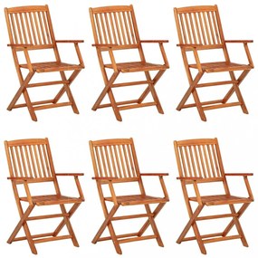 7 részes tömör akácfa kerti étkezőgarnitúra 180 x 90 x 75 cm