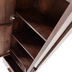 Sötét natúr színű mangófa szekrény 60x200x35 cm Liya – WOOOD