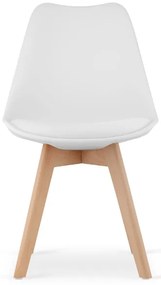 Étkezőgarnitúra 1+4, KAMI fehér asztal 80x80 + BALI MARK fehér székek