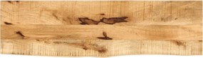 vidaXL tömör nyers mangófa természetes élű asztallap 120 x 20 x 3,8 cm