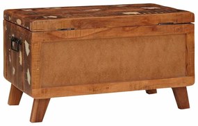 Tároló Doboz zárral 70 x 35 x 40 cm tömör újrahasznosított fa
