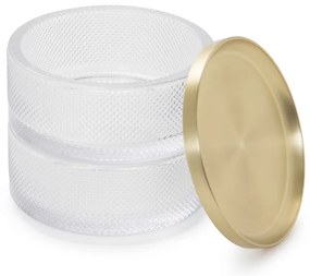 Tesora üveg ékszerdoboz, aranyszínű fedéllel - Umbra