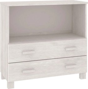vidaXL HAMAR fehér tömör fenyőfa tálalószekrény 85 x 35 x 80 cm
