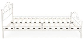 Mimi fém ágykeret ajándék ágyráccsal több méretben és színben-Fehér 140x200cm