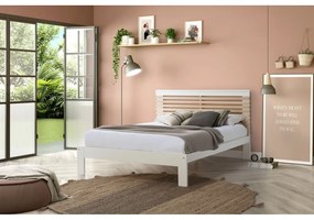 Fehér franciaágy ágyráccsal 140x190 cm Vectra – Marckeric