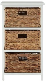 Fehér-natúr színű paulownia fürdőszobai polcos állvány 41x70 cm Padstow – Premier Housewares