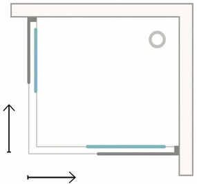 Vela Banyo TMP zuhanykabin - 90 SZÖGLETES - 5 mm víztiszta vízlepergető üveggel - 90 x 90 x 190 cm
