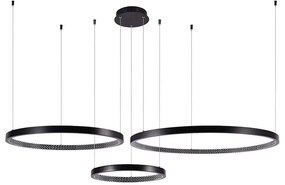 LED Csillár zsinóron 3xLED/19W/230V 4000K fekete